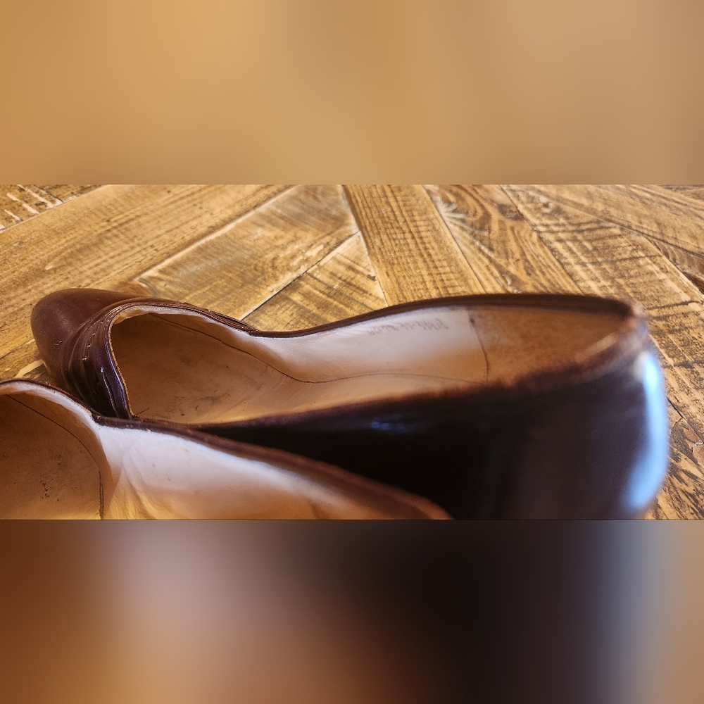 Vintage Gucci Made in Italy Brown Pumps Size 39.5 - Picture 10 of 14